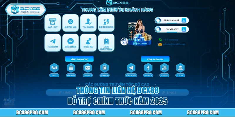 Liên Hệ BCX88 Nhanh Chóng Và An Toàn Nhận Hỗ Trợ 24/7 1 Thông tin liên hệ BCX88 hỗ trợ chính thức năm 2025
